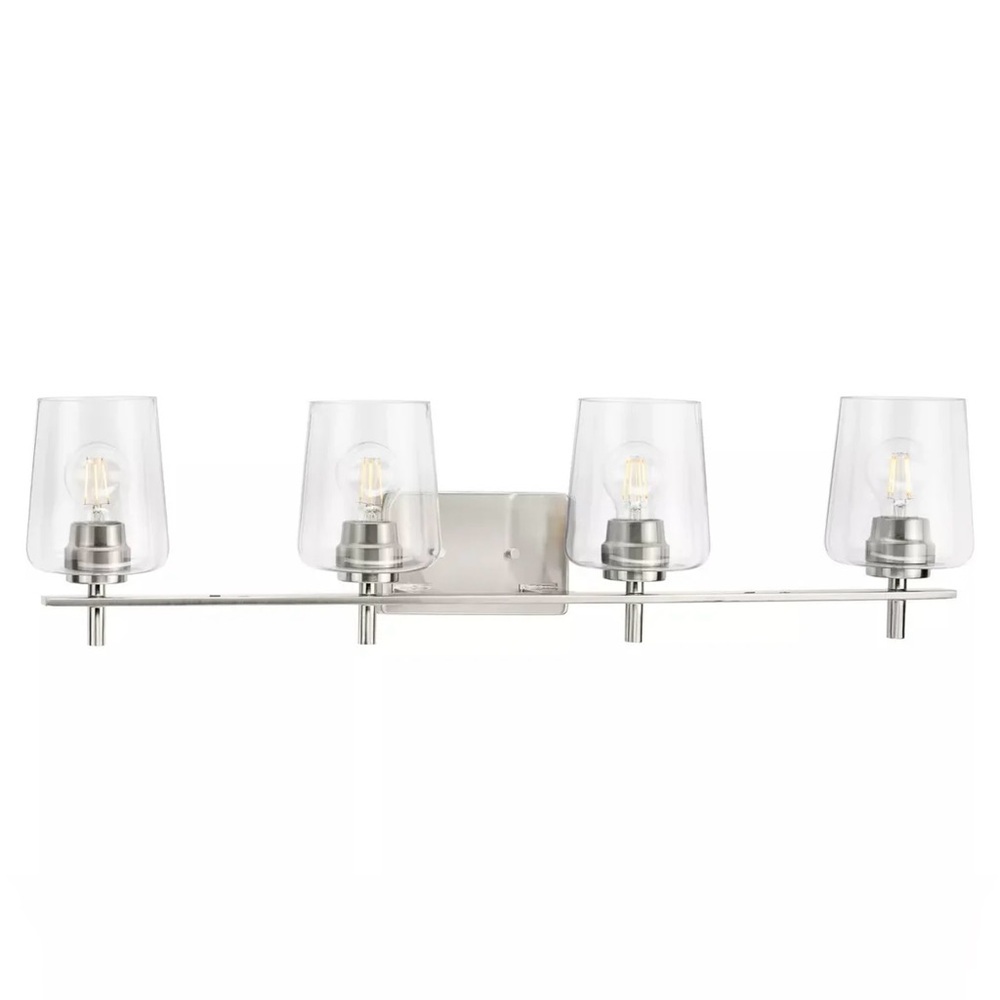 Modern Silver Vanity Light Fixture